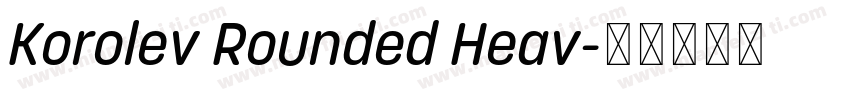 Korolev Rounded Heav字体转换